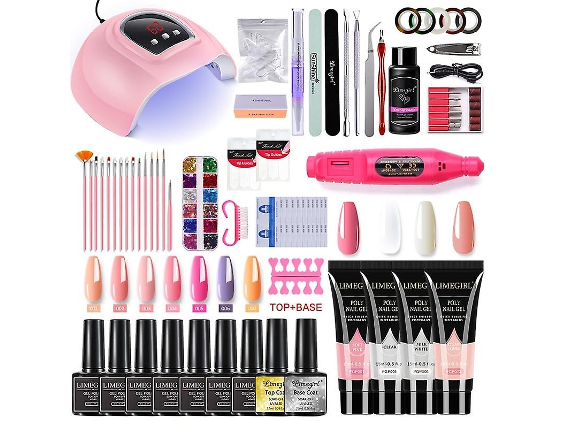 Kit De Manicure Com Lâmpada, Secador E Broca De Unha, Gel Para Unhas, Conjunto De Esmalte Em Gel. Ly Ebike