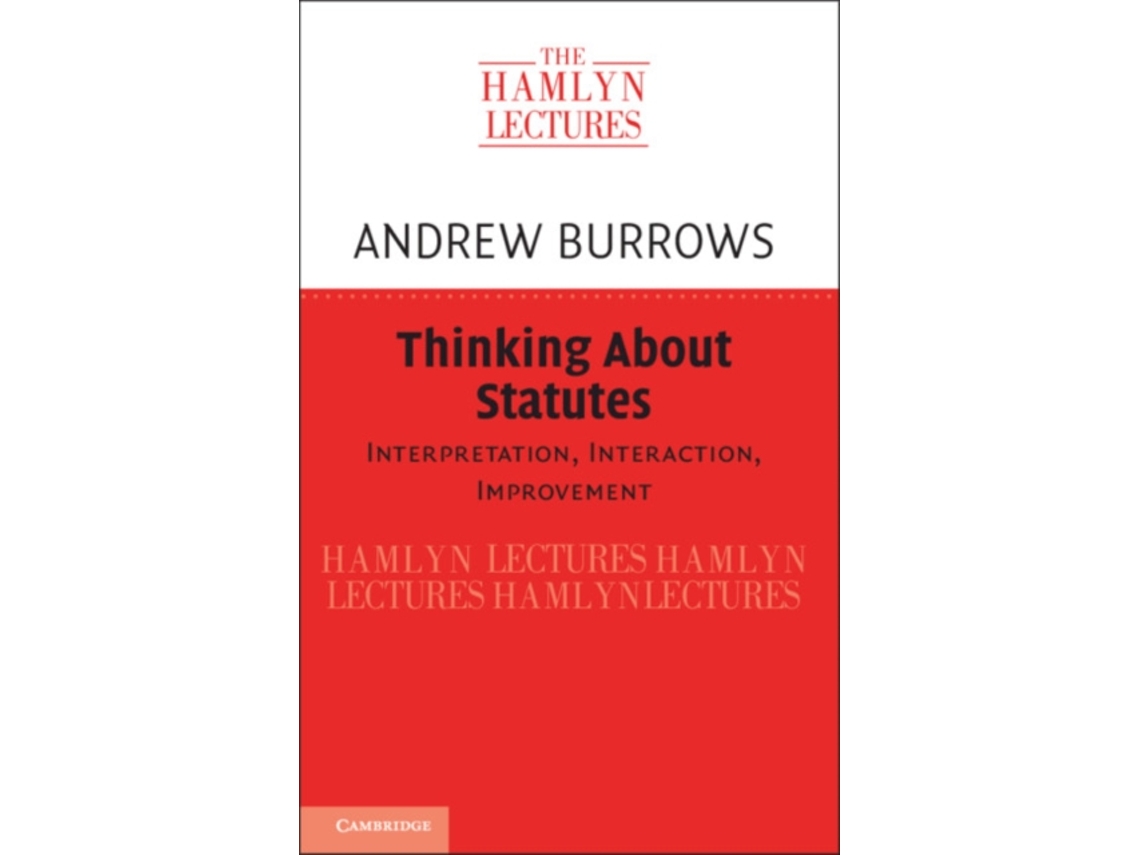Livro Thinking about Statutes de Andrew Burrows (Inglês)