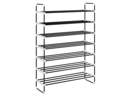 Sapateira com 7 Prateleiras Metal e Plástico Preto MAISON EXCLUSIVE