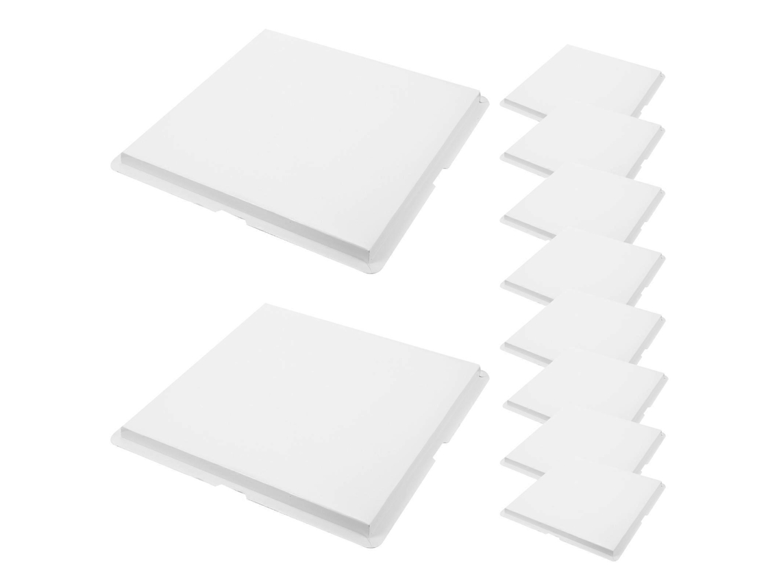 Bases Para Torta De Ovo (para Uso Em Bolos) - 10 Unidades Pratos Quadrados Papel Servir Sobremesas