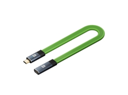 Lurelia Cabo Usb-c Bilateral, Usb3.2, 100 W, 20 Gbps, Carregamento Rápido, Auscultadores, Verde