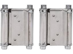 2 Dobradiças de Aço Inoxidável de Dobrada Ação para Portas, Capacidade até 15kg | S/MARCA