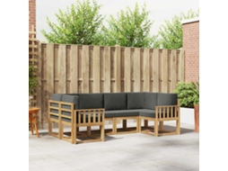 Vidaxl Conjunto De Sofás Para Exterior 6 Unid. Branco E Antracite