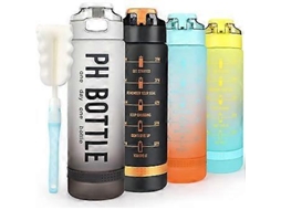 Garrafa de água esportiva de 1 litro, livre de BPA, ecológica e reciclável. Brilvibera