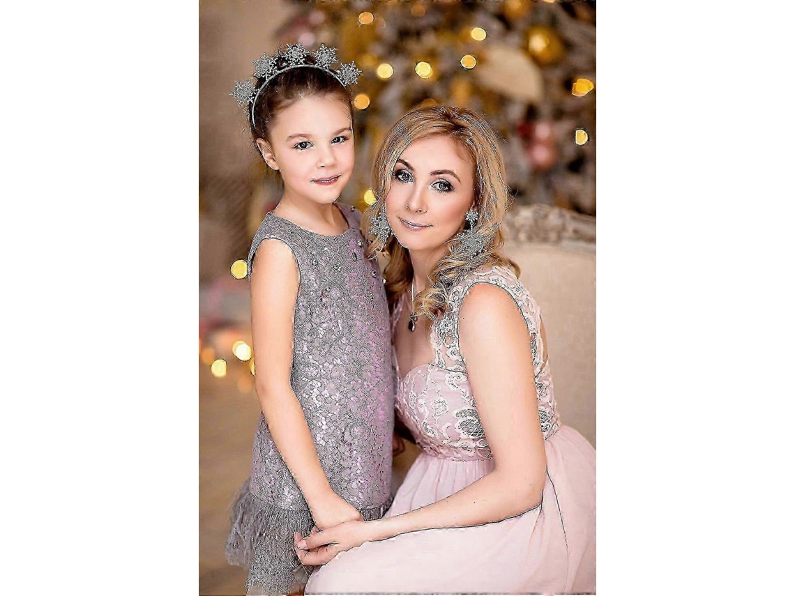 Tiara De Floco De Neve Com Strass Natalina, Para Festas E Eventos