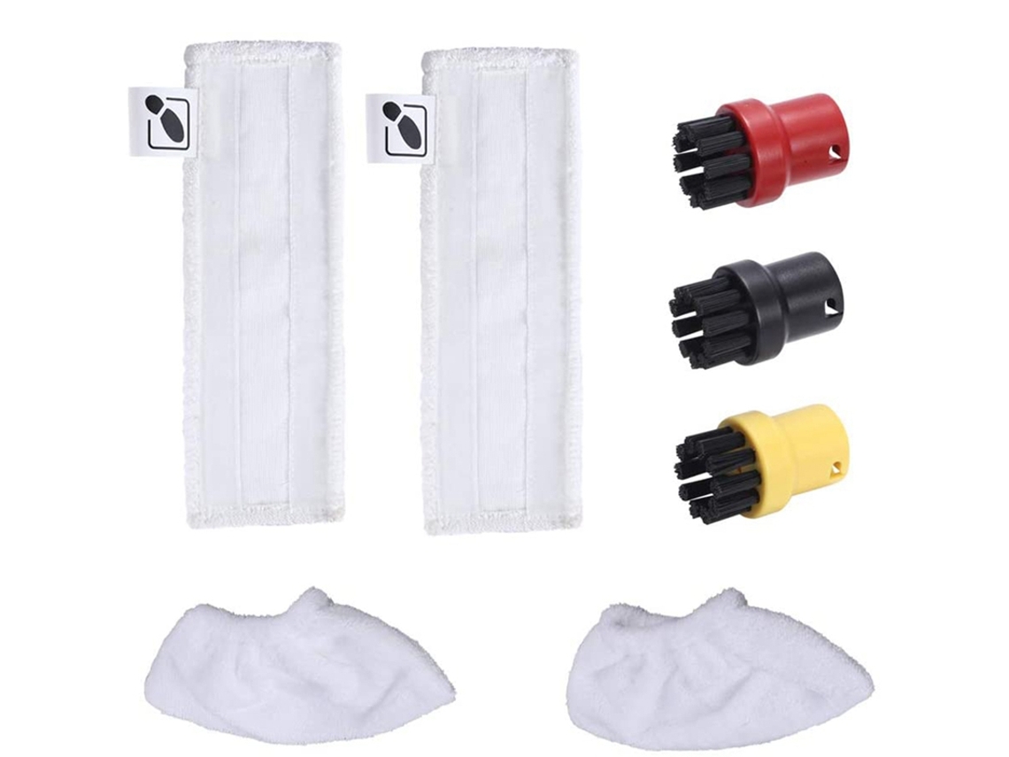 Acessório para Aspiradores KARCHER 2 microfibra + 2 cobertura bocal + 3 pincéis tinta vapor Sc1 Sc2 Sc3 Sc4 Sc5