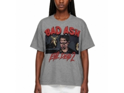 Rockinstone Evil Dead Bad Ash Heather Graphite Adult T-shirt Size:l