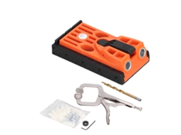 Jig De Furo De Bolso Ajustável 15° Localizador Obliquo Com Ferramentas De Perfuração Ângulo
