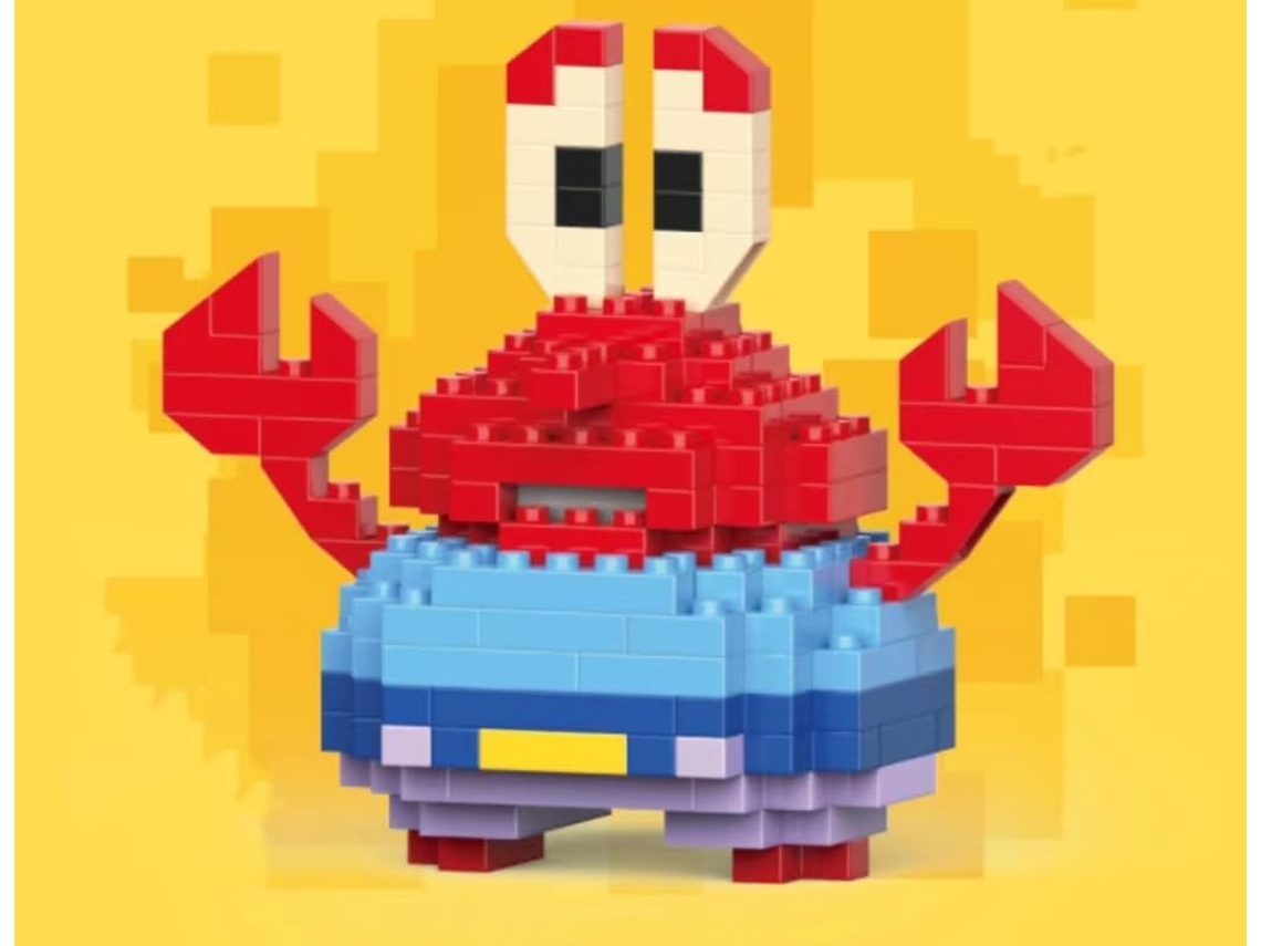 ASEANAO 3D Mini Building Blocks, micro blocos de construção 3D, presente de brinquedo, Páscoa/aniversário/Natal (Crabs 149 pcs)