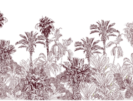 Fotomural SANDERS & SANDERS (3,6 x 2,7 m - Tecido - Vermelho)