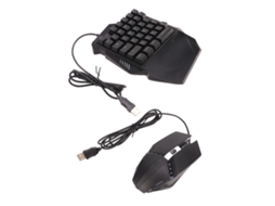 Conjunto De Teclado E Mouse Com Fio De Uma Mão