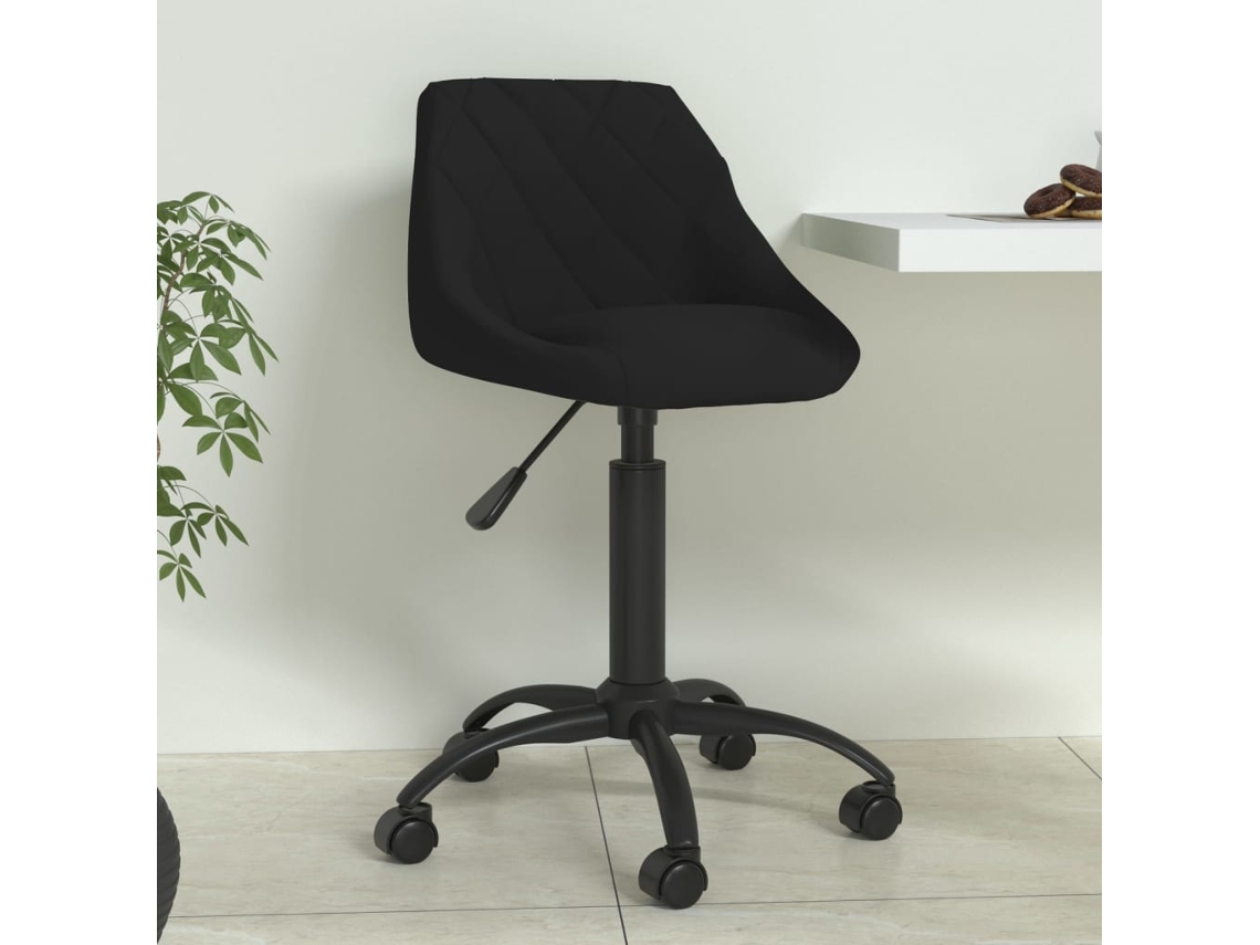 Vidaxl Cadeira De Jantar Veludo Preto