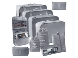 Organizador Cubos Embalagem Mala NEVEANCE Cinzento (34x25x7cm)