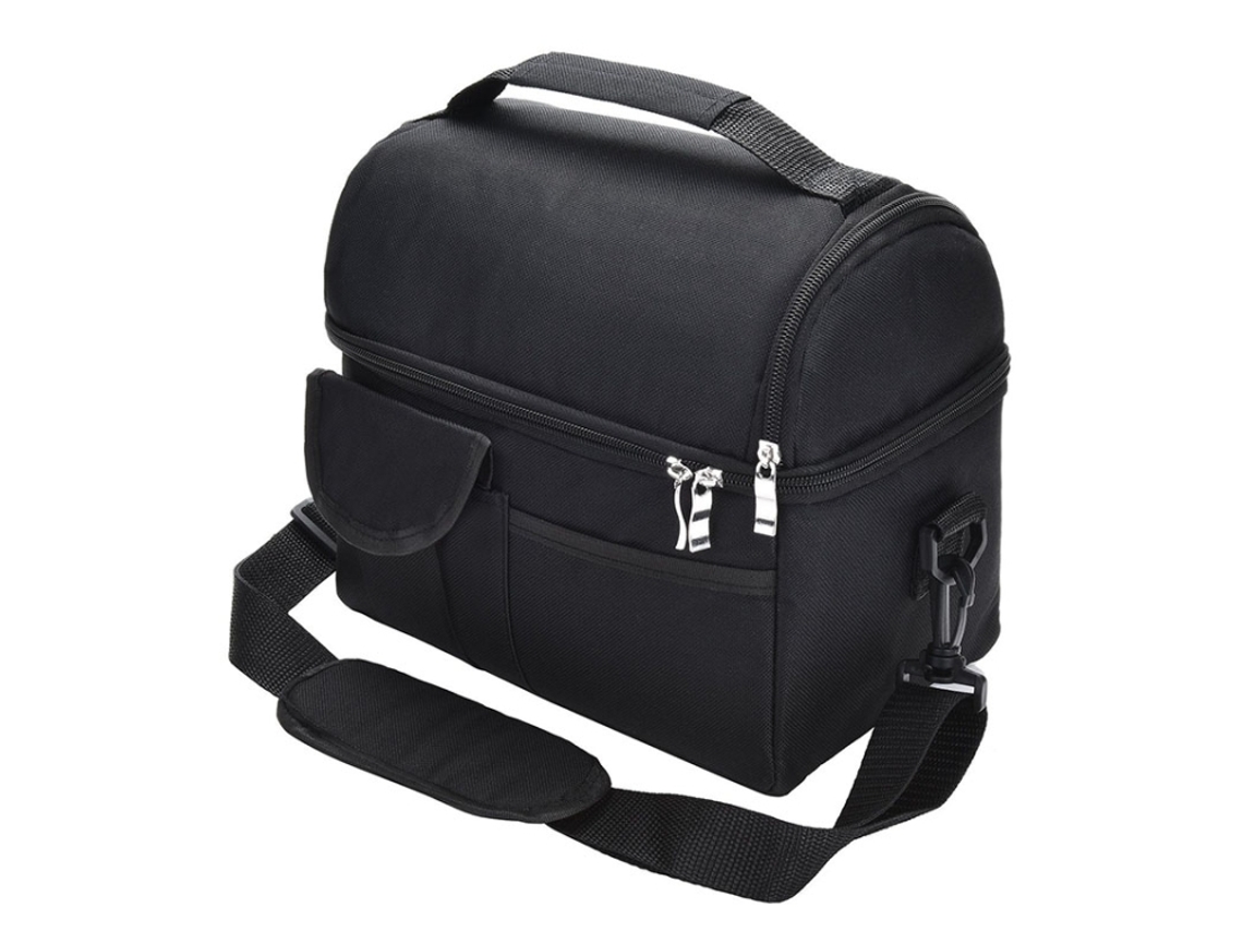 Lancheira, Bolsa Térmica, Preta, Isolamento Para Alimentos, Portátil