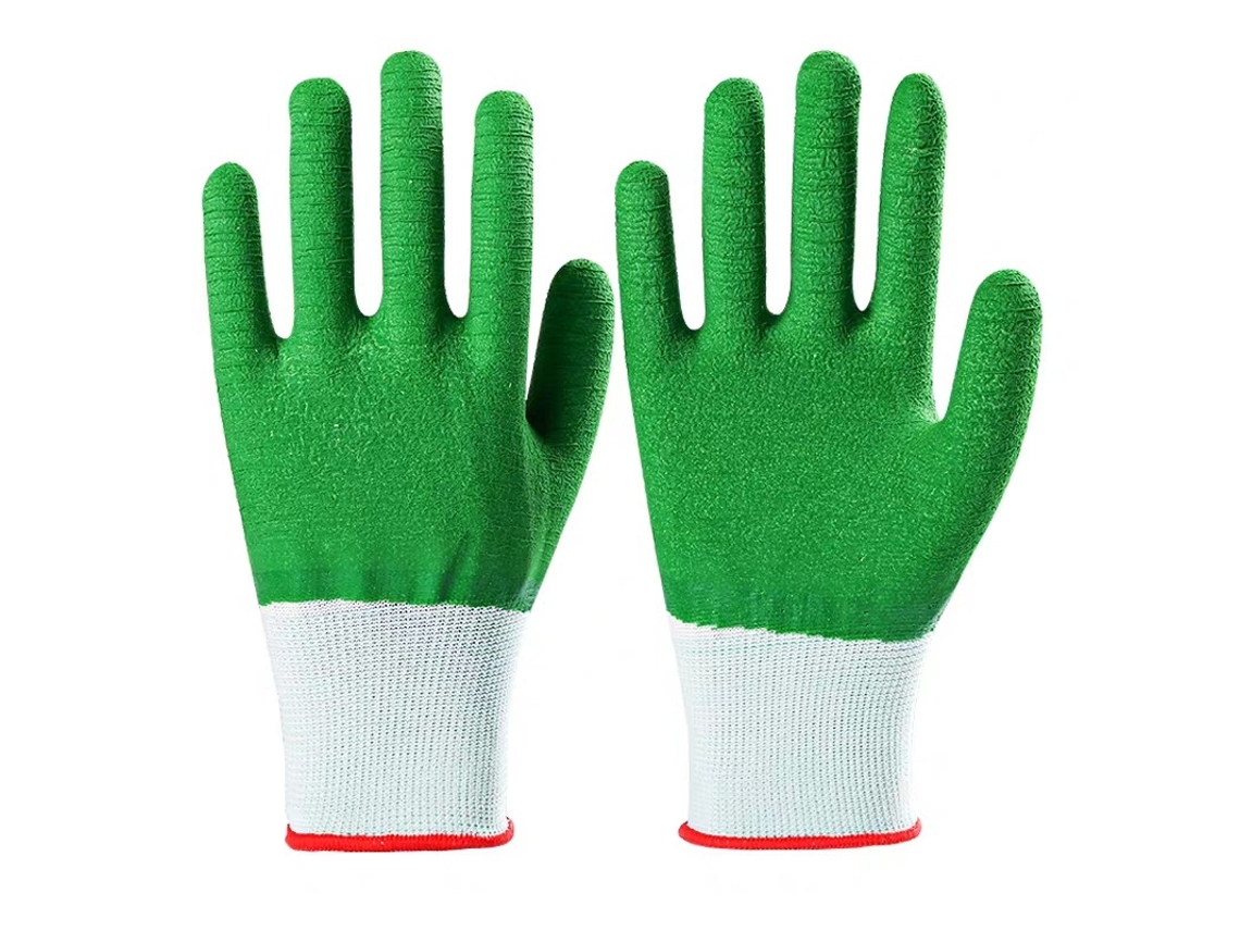 Luvas De Poliéster Com Pontas E Revestimento De Látex