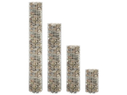 Vidaxl Canteiro Elevado/cesto Gabião 4 Pcs Ø30x50/100/150/200 Cm