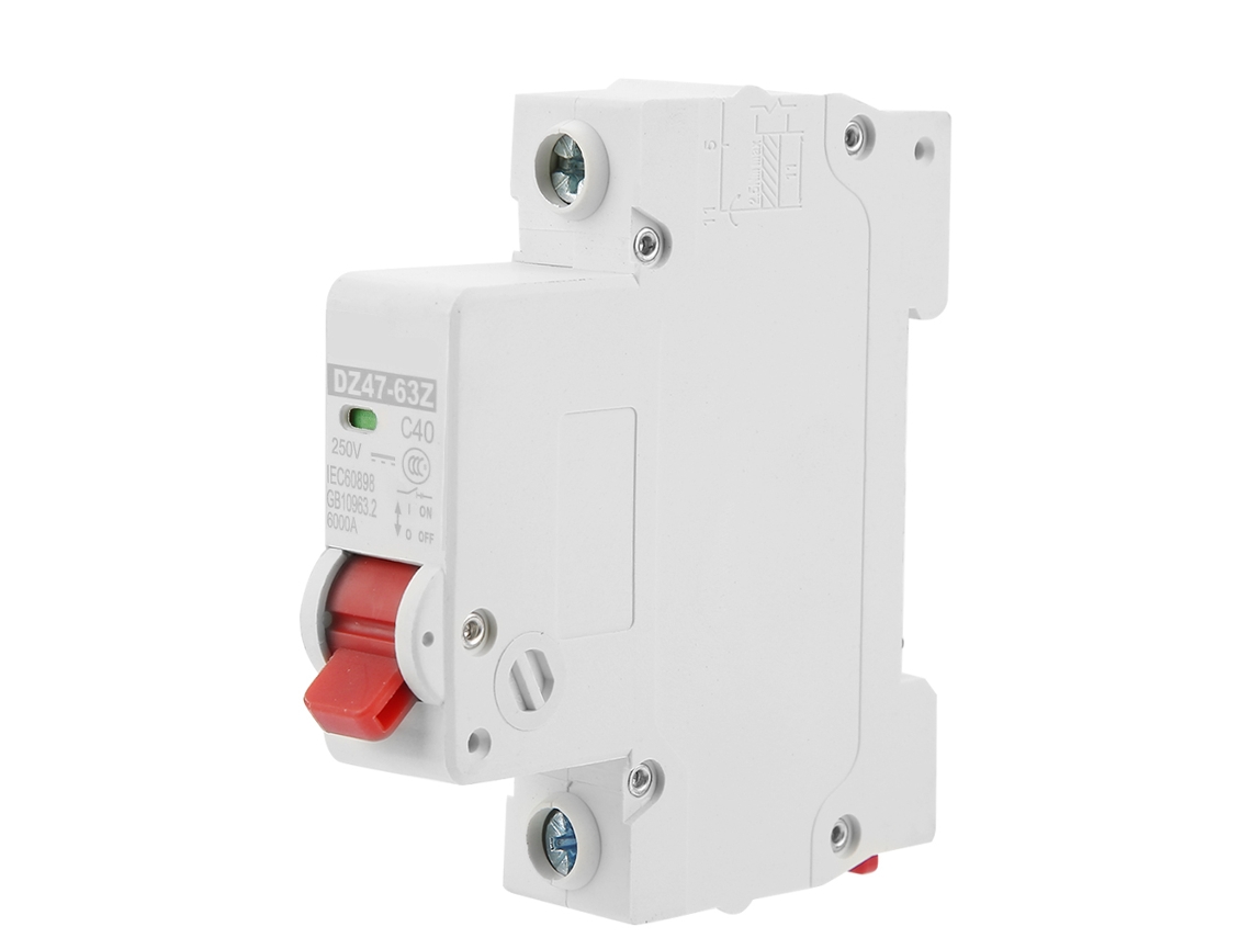 Interruptor HK residencial 1p, com clip de duplo bloqueio, proteção contra fugas, 25a, 230v/400v