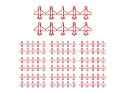 100 Clip Papel Avión Lindo Anti-deslizante Para Organizar Archivos Oficina Cuadernos