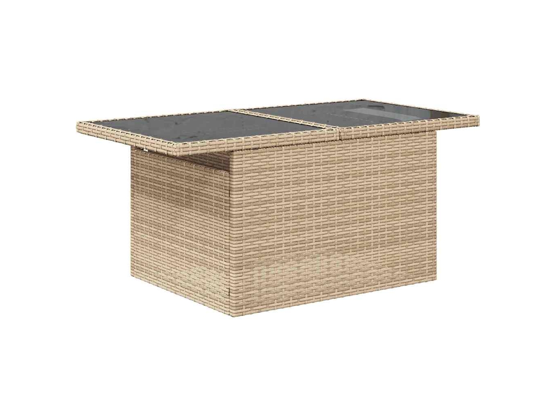 Maison Exclusive - Conjunto De Sofá De Jardim 9 Pcs Bege Rattan De Polipropileno