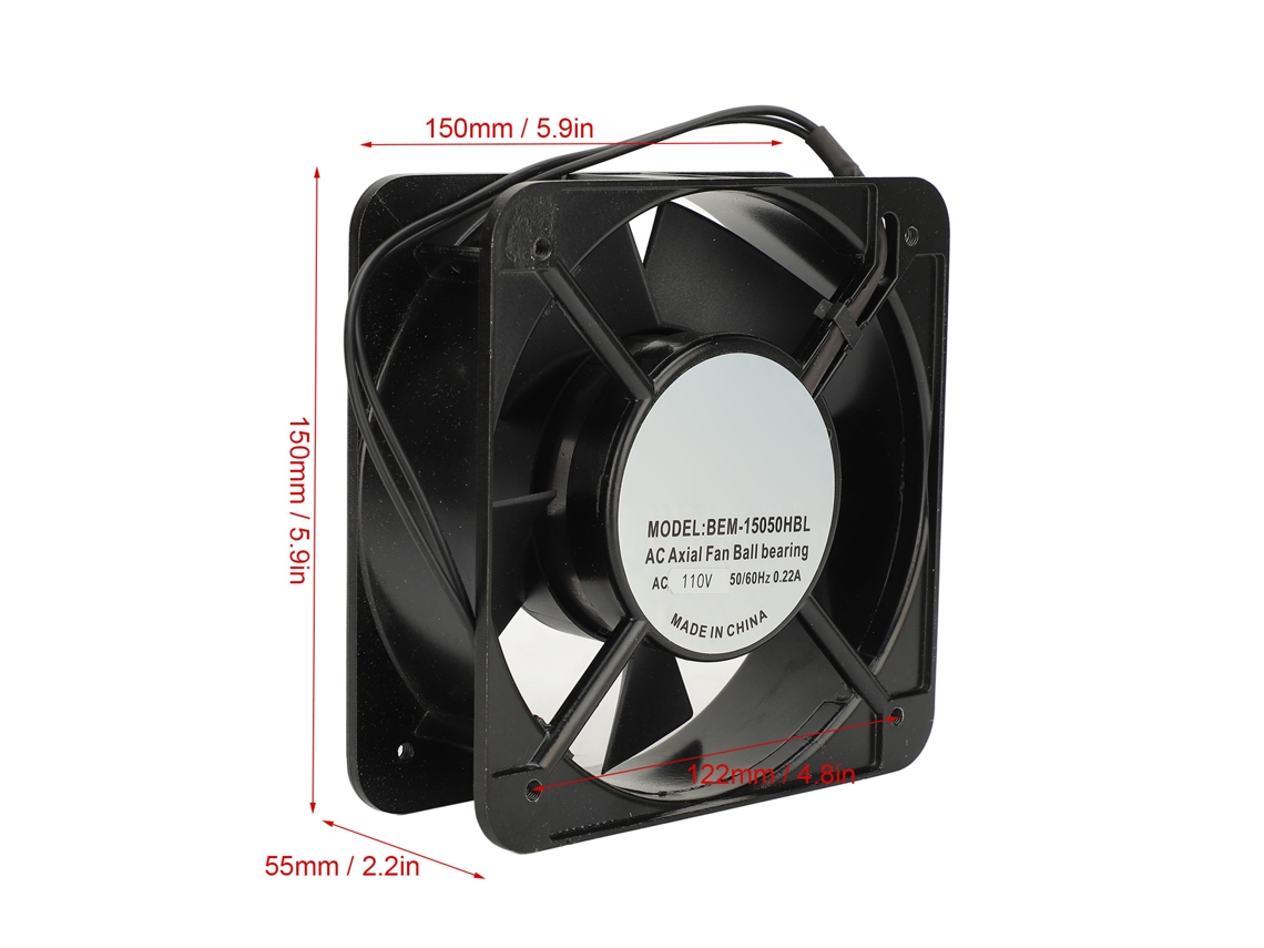 Ventilador De Duas Rolhas Com Rolamentos Laxiscreed Para Ventilação E Refrigeração