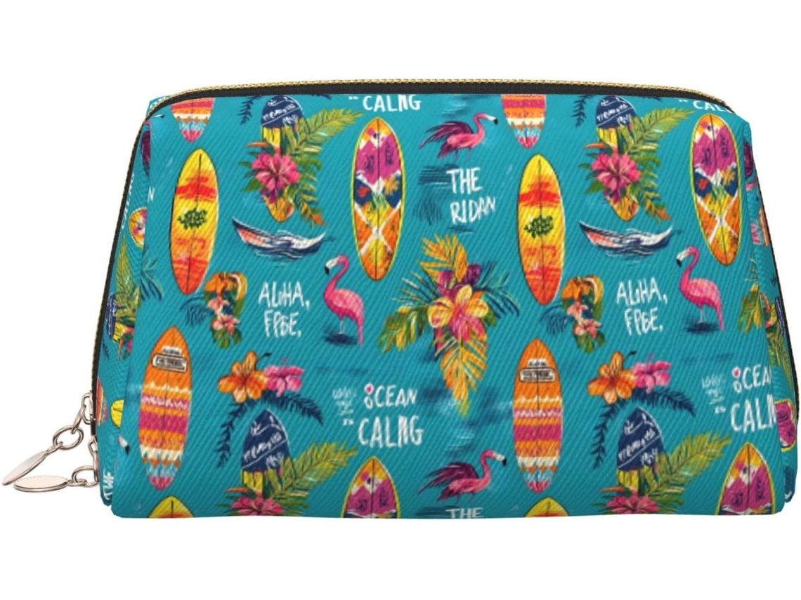 Nécessaire Havaiana com Estampa de Praia Viagem Feminina Grande Capacidade Espuma Praia Viagens Férias