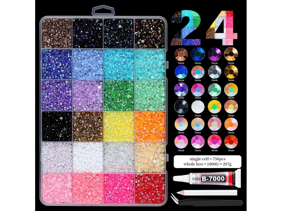 Conjunto de Strass para Decoração de Unhas, Ideal para Nail Art e Trabalhos Manuais CZHHMART (estilo 6)