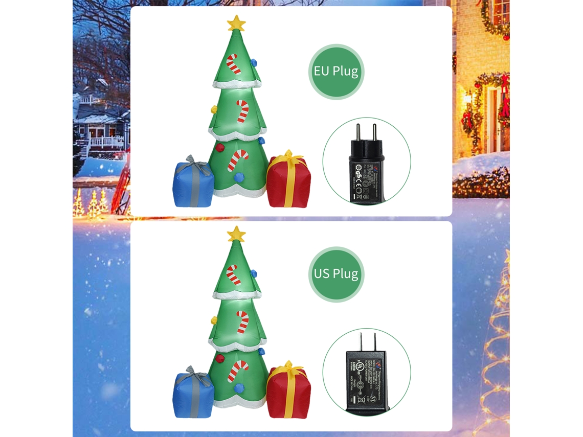 Inflável de Natal com Luzes Led Árvore de Natal com Caixas de Presentes S/MARCA