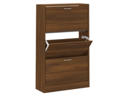 Shoe Cabinet, Shoe Cabinets Vidaxl Marrom Madeira Processada (63 X 24 X 103 Cm)