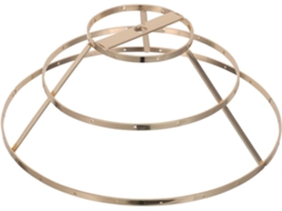 Suporte de Parede Diy de 3 Camadas em Metal Dourado de 25 Cm, Gaiola Protetora Leve para Lâmpadas. SFUSHOS