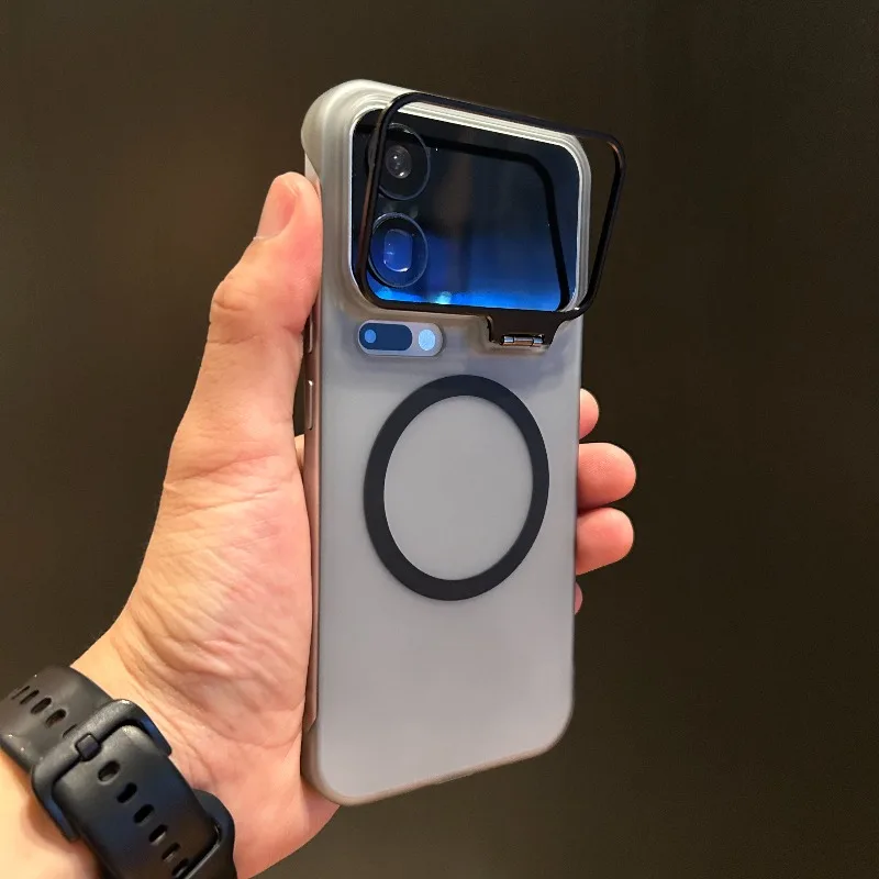 Capa Magnética Para Celular (xiaomi 15 Preta), Revestimento Rígido Fosco Em Policarbonato Resistente A Impactos.