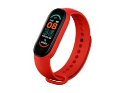 Smartwatch M6 Masculino Fitpro Versão Bluetooth Monitor de Frequência Cardíaca Câmera Vermelho
