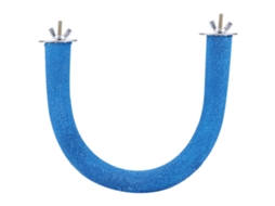 Suporte de madeira AQUAFORGE com superfície áspera para afiar bico e garras, azul
