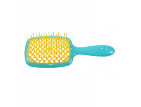 Superbrush Escova De Cabelo Para Desembaraçar Turquesa Amarelo Janeke