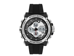 Relógio Eletrônico Esportivo Masculino Sanda 3107 Com Visor Digital Duplo E Iluminação.