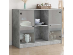 Vidaxl Aparador 102x37x75,5 Cm Derivados De Madeira Cinzento Cimento