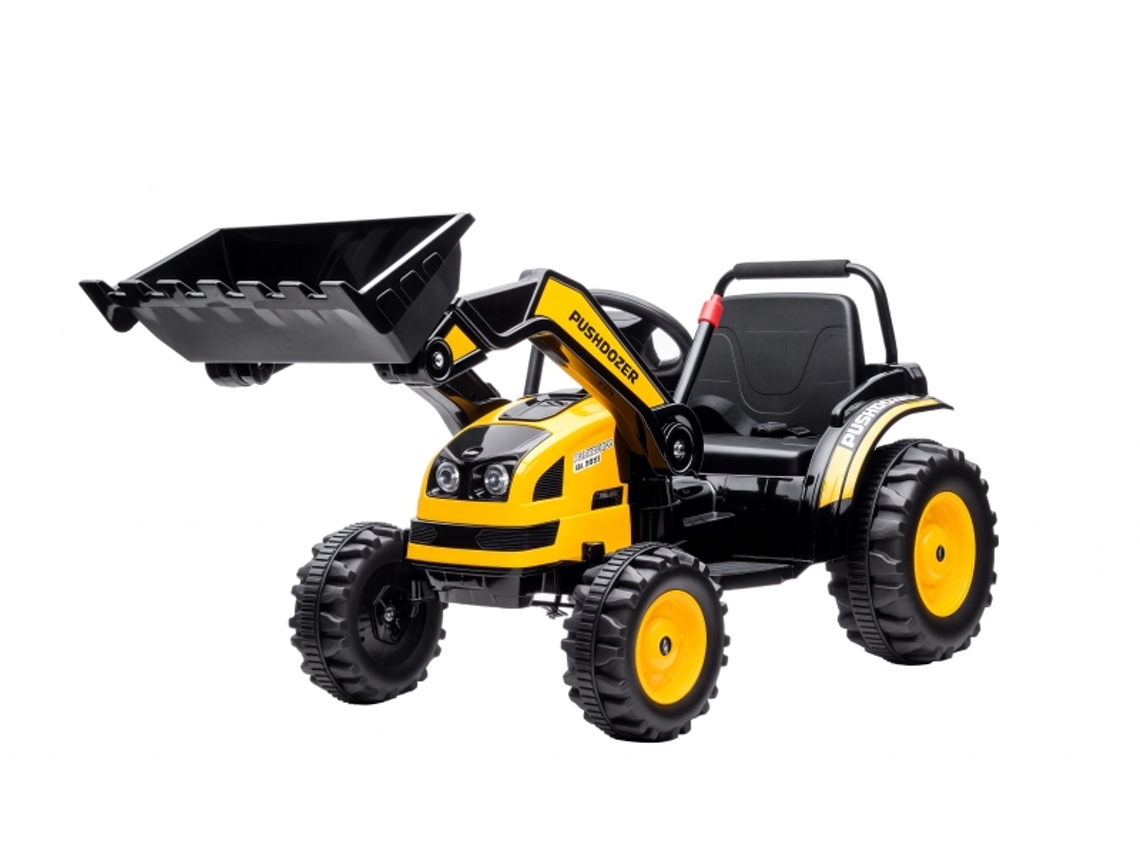 Escavadeira Infantil Anos. Amarela 132x62x65cm 6v Com Motores Duplos, Velocidade 1,5‑2,5km/h, Som E Luzes, Brinquedo Divertido Para 3‑5