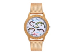 Reloj Analógico De Cuarzo Para Mujer Y Hombre Con Correa De Malla Oro Rosa
