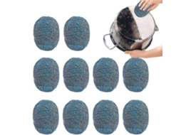 Escolha Sólida - Pads De Limpeza 10 Unidades - Pads De Aço/ Sabão - Design Durável - Limpeza Poderosa - Reutilizável - Para Utensílios De Cozinha - Es