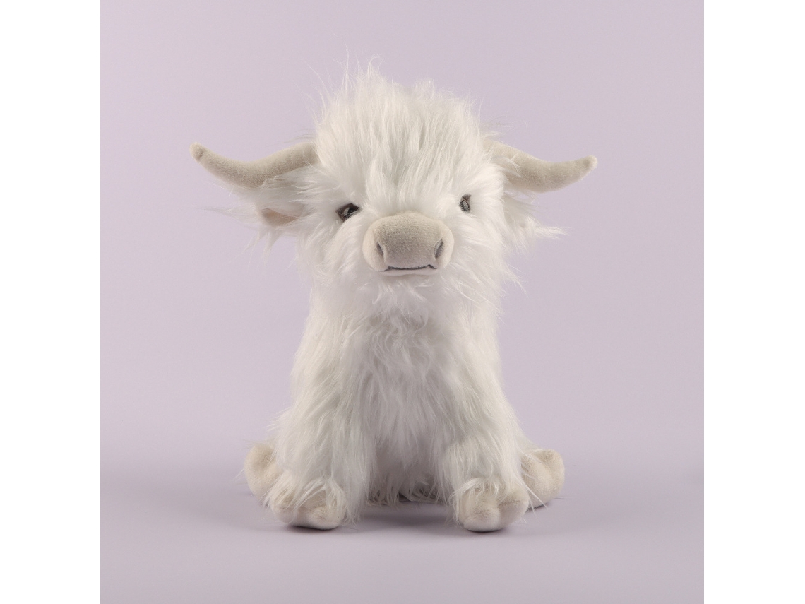 Peluche GEELY Réplica Da Scottish Highland Shaggy Cowbranco (Idade Mínima Recomendada: 1 ano)