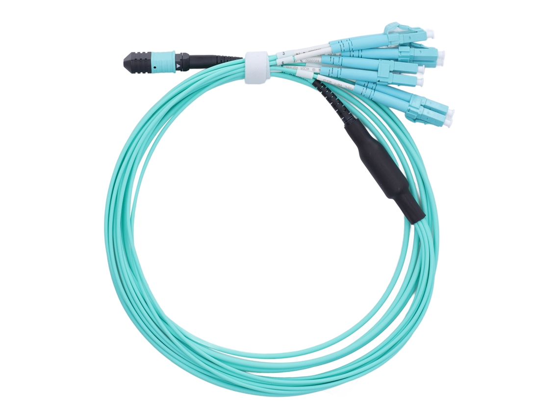 Cabo de Fibra Óptica Multimodo 8 Core 40g Mpo lc Jumper com Conectores Fáceis de Plugar para Comunicação