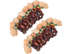 Conjunto De 2 Pulseiras/sinos Em Formato De Casca De Noz Para Instrumentos Djembe/conga