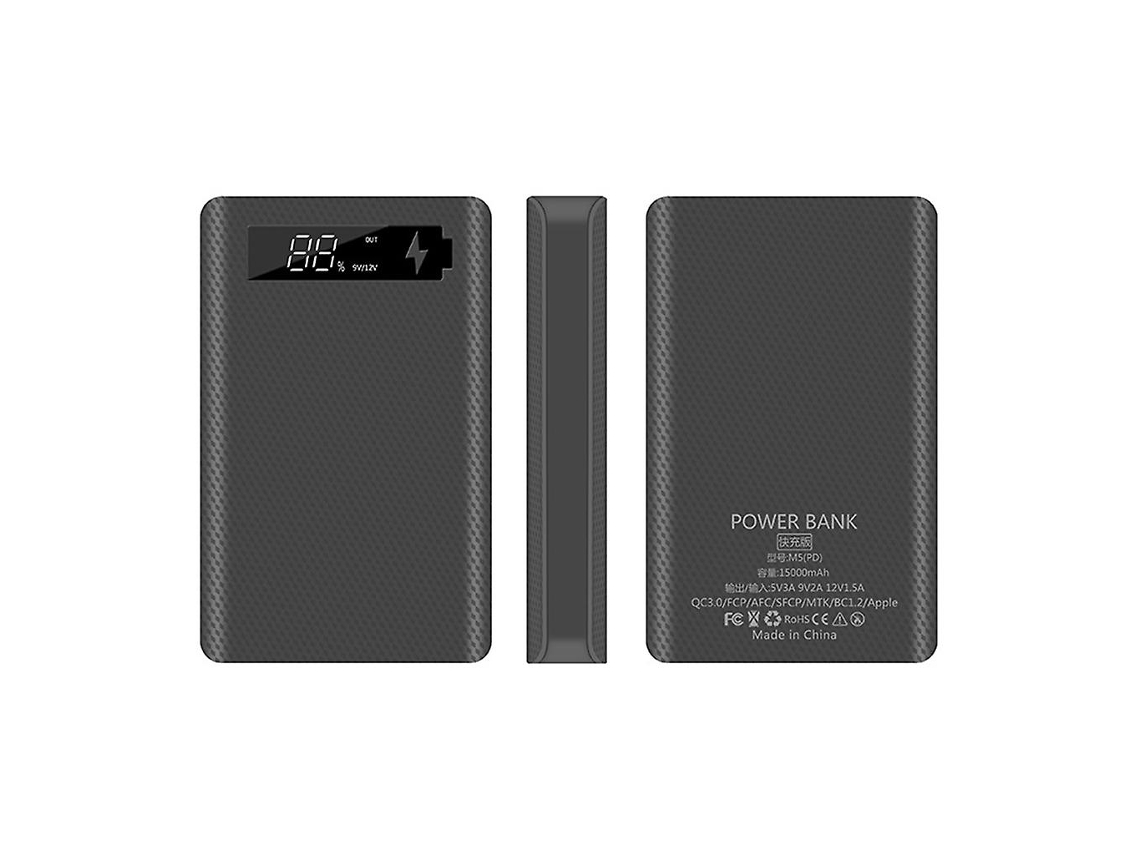 Faça Você Mesmo para Banco de Potência Qc 3.0 para Capa de Carga Rápida 3.0 Bateria Externa 18650 Rápida ALLINLESS