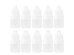 100pcs Garrafa de Gota Plástica Vazia 2ml Espremível Recarregável para Colírios Líquidos
