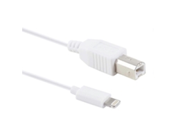 Lurelia Cabo Usb Midi Usb 2.0 Usb-b 1 M Branco, Interface Para Teclados, Pianos E Sintetizadores, Iphone E Ipad