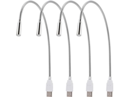 Conjunto De 4 Luminárias Usb Para Teclado, Led Flexíveis, Para Trabalho, Noite, Mesa, Teclado E Laptop. Conjunto De 4 Luminárias Usb Pa Gokoco