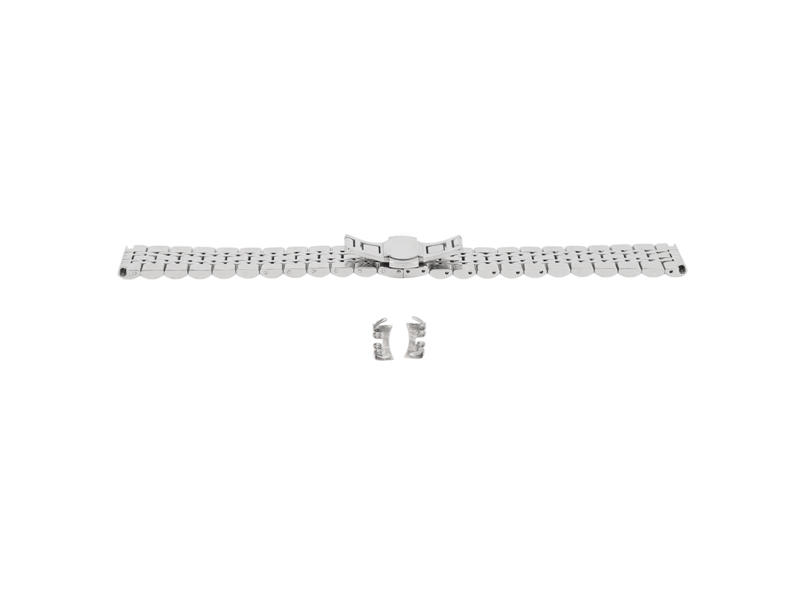 Pulseira de Relógio Aço Inoxidável Polido com Fivela Borboleta para Homens e Mulheres
