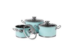 Trem de Cozinha VINTAGE CUISINE BY COOKING (6 Peças - Aço Inoxidável - Verde)
