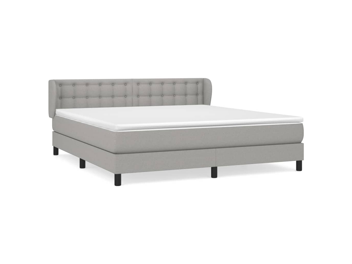 Box Spring Bed, Box Spring Beds Vidaxl Cinzeto Tecido (160 X 200 Cm)