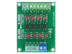 Módulo Conversor De Nível De Tensão Plc 24v Para 5v Com Isolamento De Optoacoplador 4 Canais