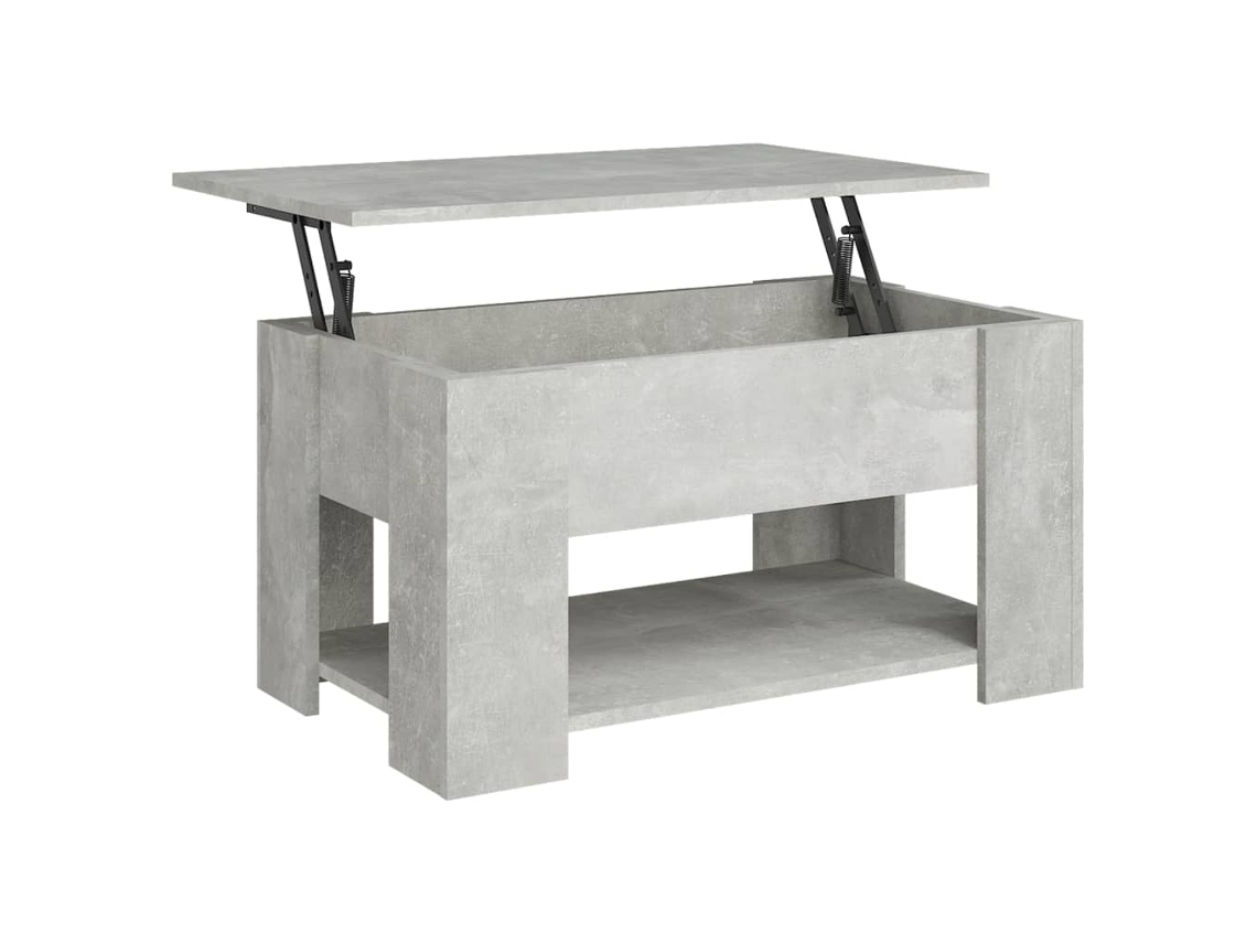 Coffee Table, Coffee Tables Vidaxl Cinzeto Madeira Processada (79 X 49 X 41 Cm)